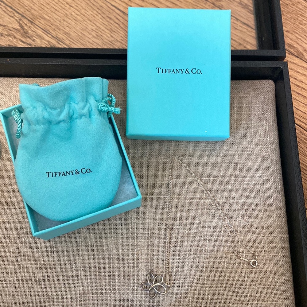 Tiffany flower necklace - silver